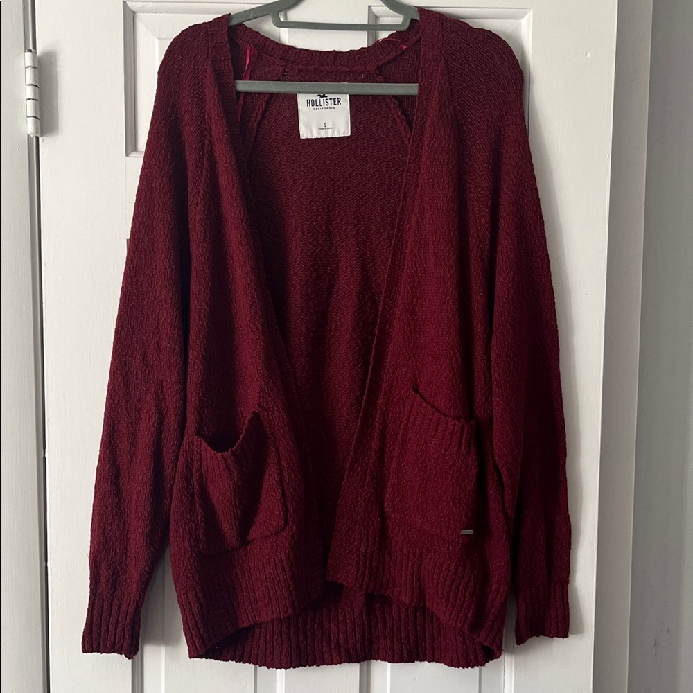 Hollister Women's Deep Red Cardigan